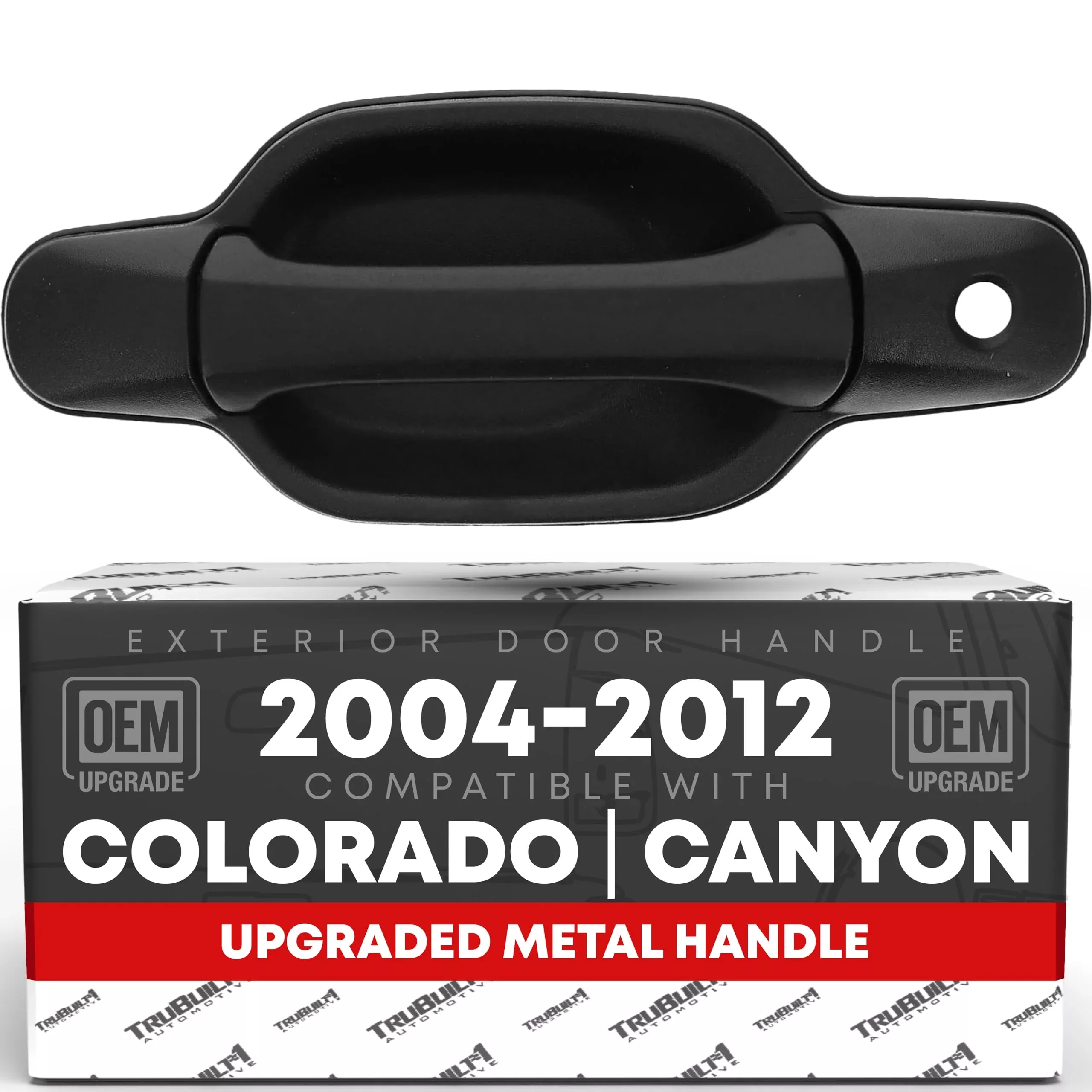 T1A Exterior Front Driver Door Handle, Upgraded Metal - Compatible with 2004-2012 Chevrolet Colorado, 2004-2012 GMC Canyon - All Chrome w/Keyhole - OEM 25875521 - Front Driver Side Handle