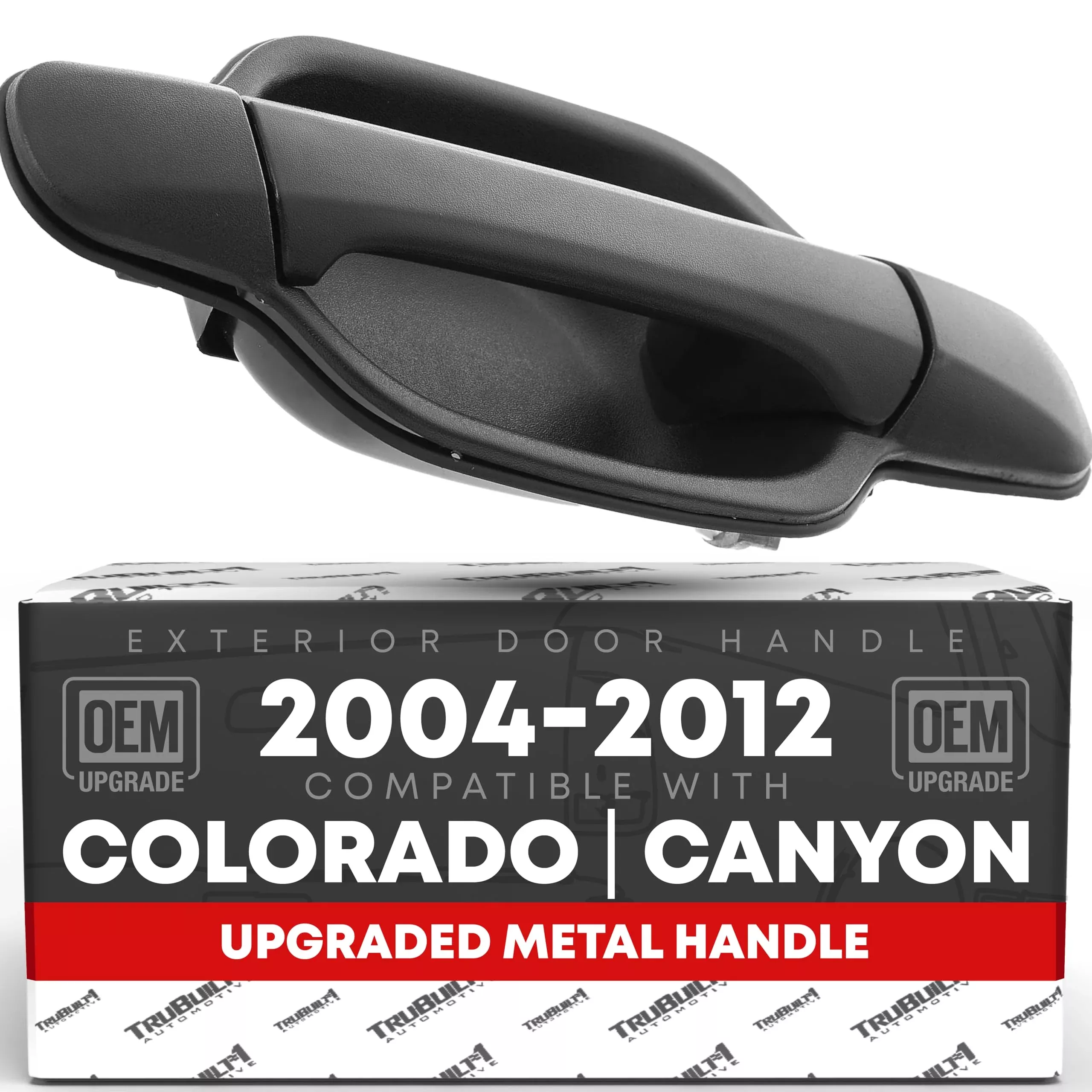 T1A Exterior Front Passenger Door Handle, Upgraded Metal - Compatible with 2004-2014 Ford F-150, 04-14 Ford Lobo, 04-14 Lincoln Mark LT - Chrome, Black w/Keyhole - OEM 9L3Z-1522404-AA-WKH-HCHMT - Front Passenger Handle