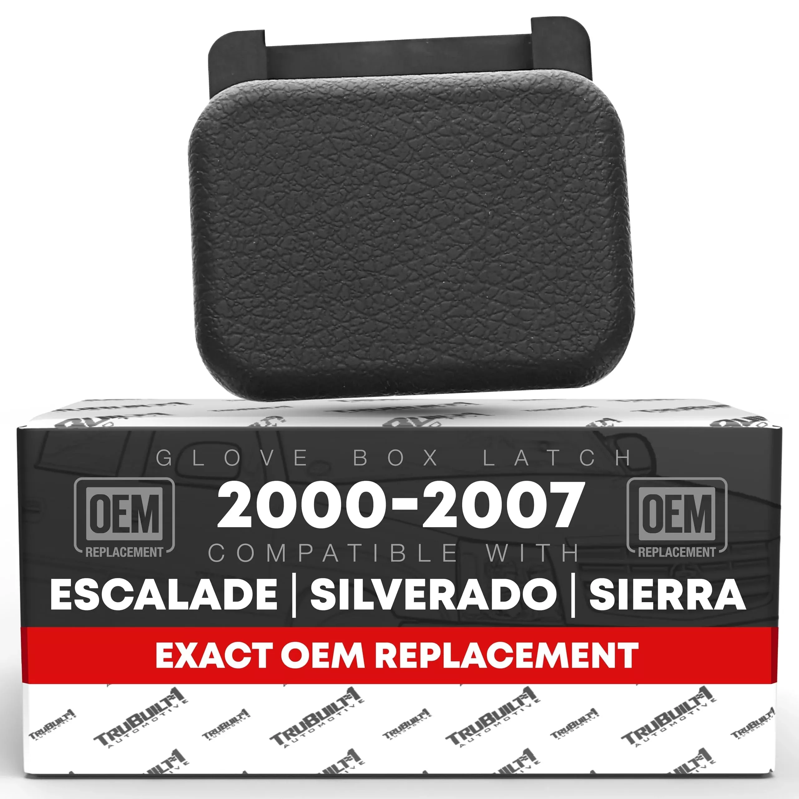 T1A Glove Box Latch - Compatible with 1999-2007 Chevrolet Silverado 1500, 2500, 3500; 99-07 GMC Sierra 1500, 2500, 3500; 02-06 Cadillac Escalade, ESV, EXT - Textured Black - OEM 15807880, 15807879