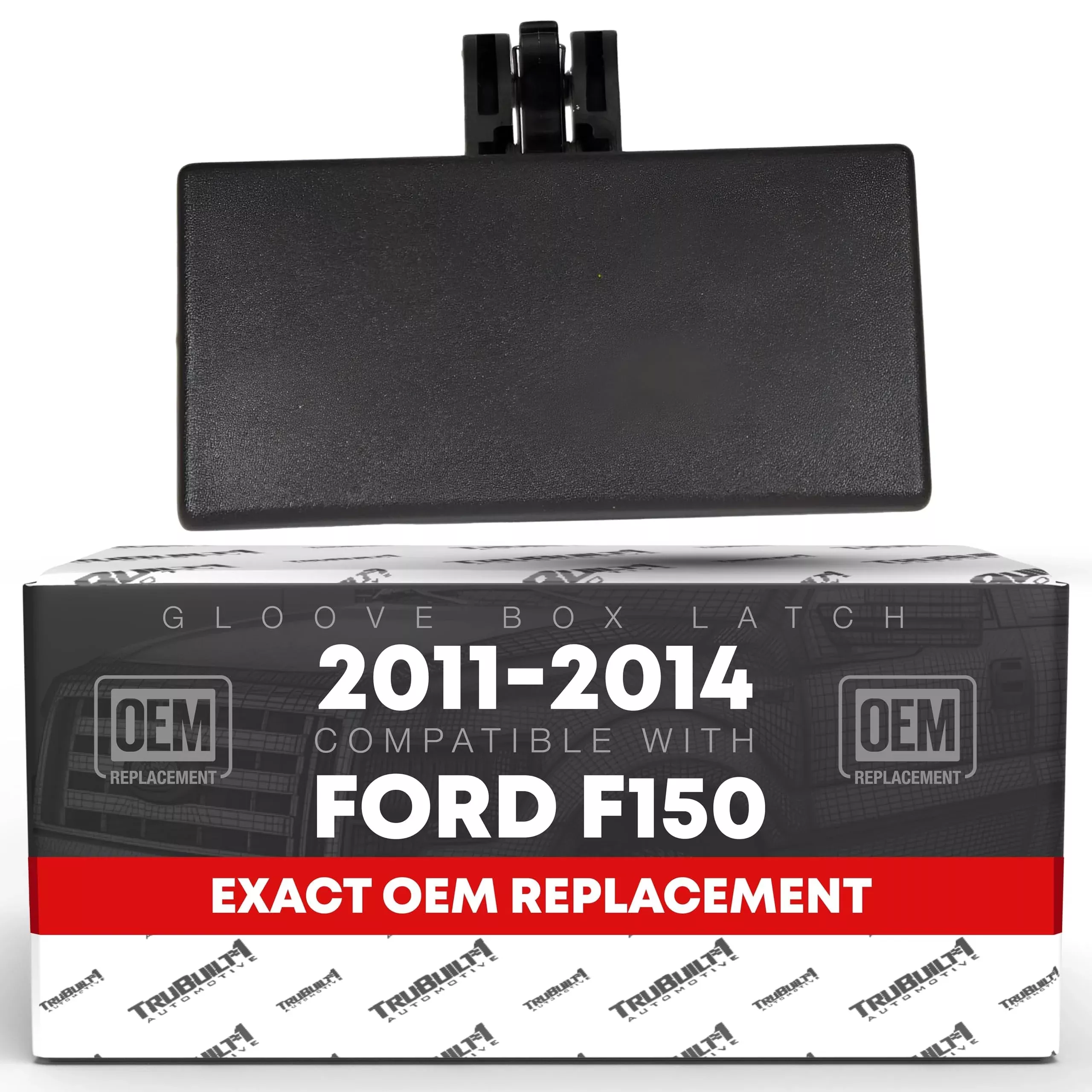 T1A Glove Box Latch Replacement - Compatible with 2011-2014 Ford F-150 - Gray, Plastic - OEM BC3Z-1506072-AB, BL3Z-1506072-AG