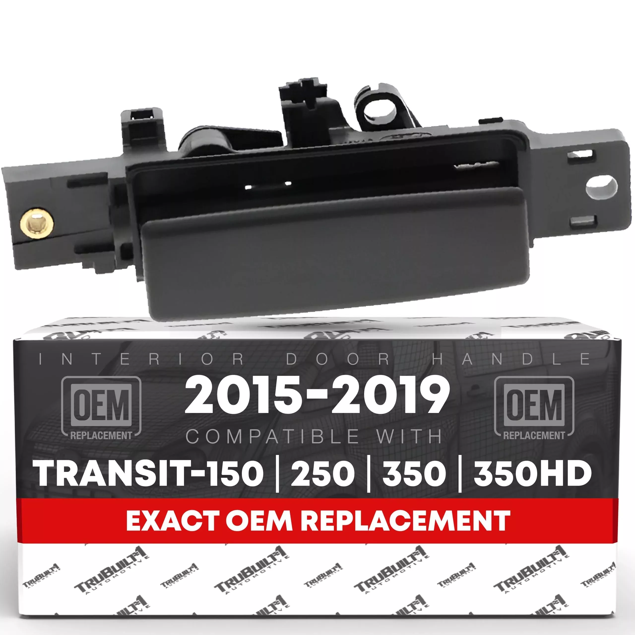 T1A Interior Passenger Sliding Door Handle Replacement - Compatible with 2014-2024 Ford Transit, 2015-2019 Ford F-150 - Textured Black, Plastic - OEM CK4Z-6122666-A, BK2Z-6122666-A - Interior Sliding Door Handle