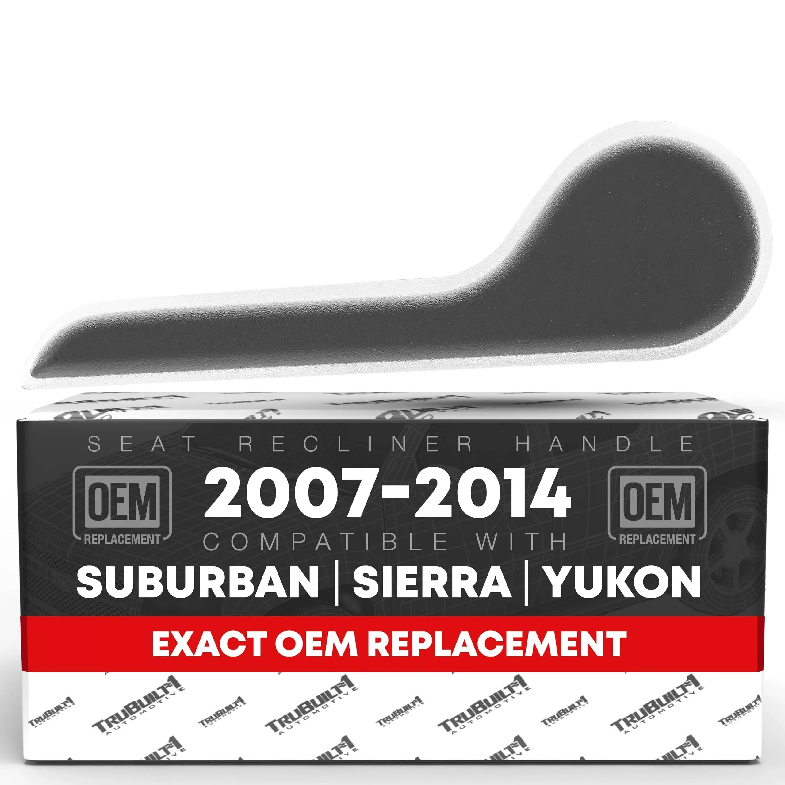 T1A Seat Recliner Handle, Front/Rear Left - Compatible with 2007-2013 Chevrolet Avalanche, 08-13 Silverado, 07-14 Suburban; 08-13 GMC Sierra, 07-14 Yukon XL - Textured Black - OEM 15232594, 74386 - Driver Recliner Handle