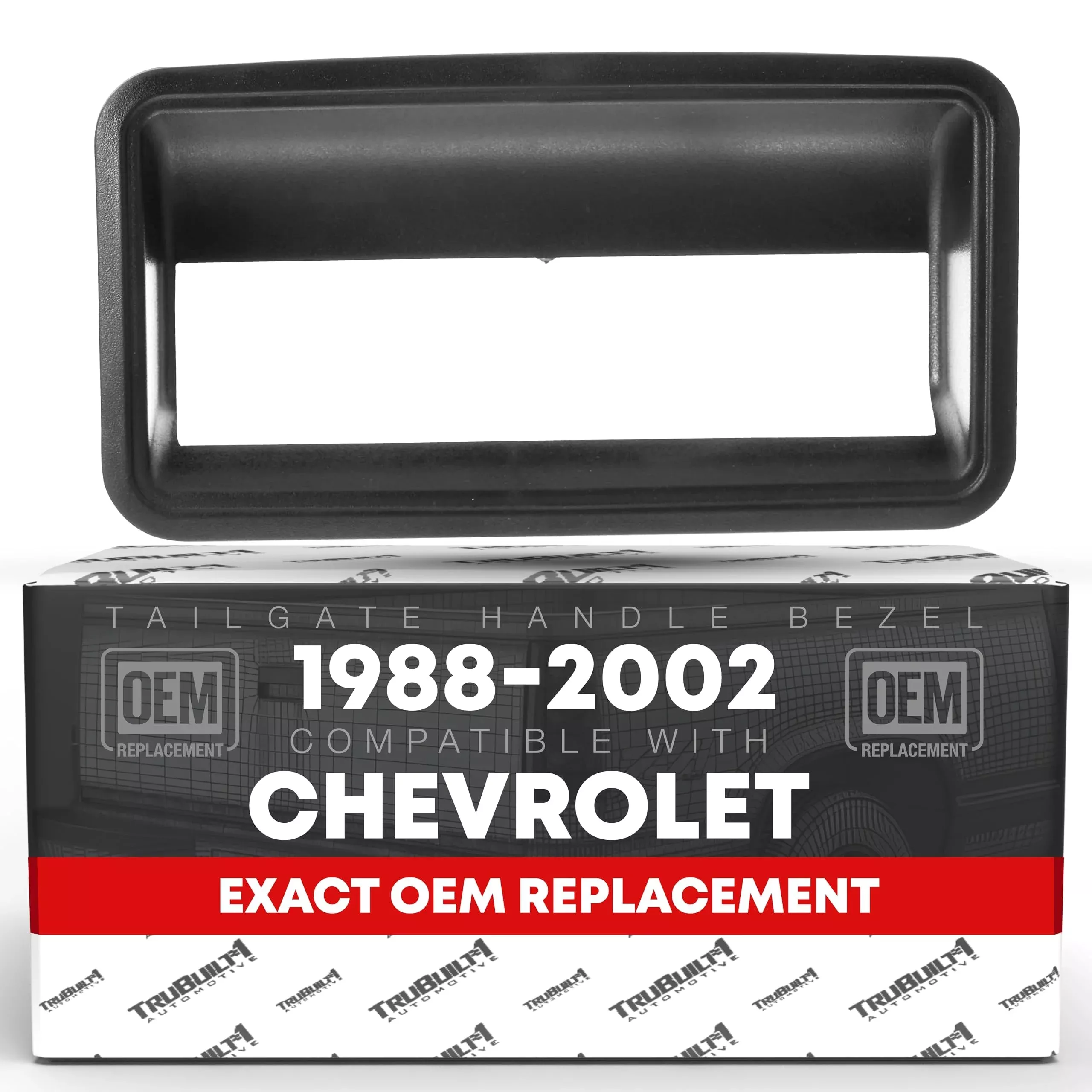 T1A Tailgate Bezel - Compatible with 1988-1999 Chevrolet C1500, K1500, C2500, C3500, K2500, K3500, 91-02; 88-99 GMC C1500, K1500, C2500, C3500, K2500, K3500 - Textured Black - OEM 15991786 - Bezel