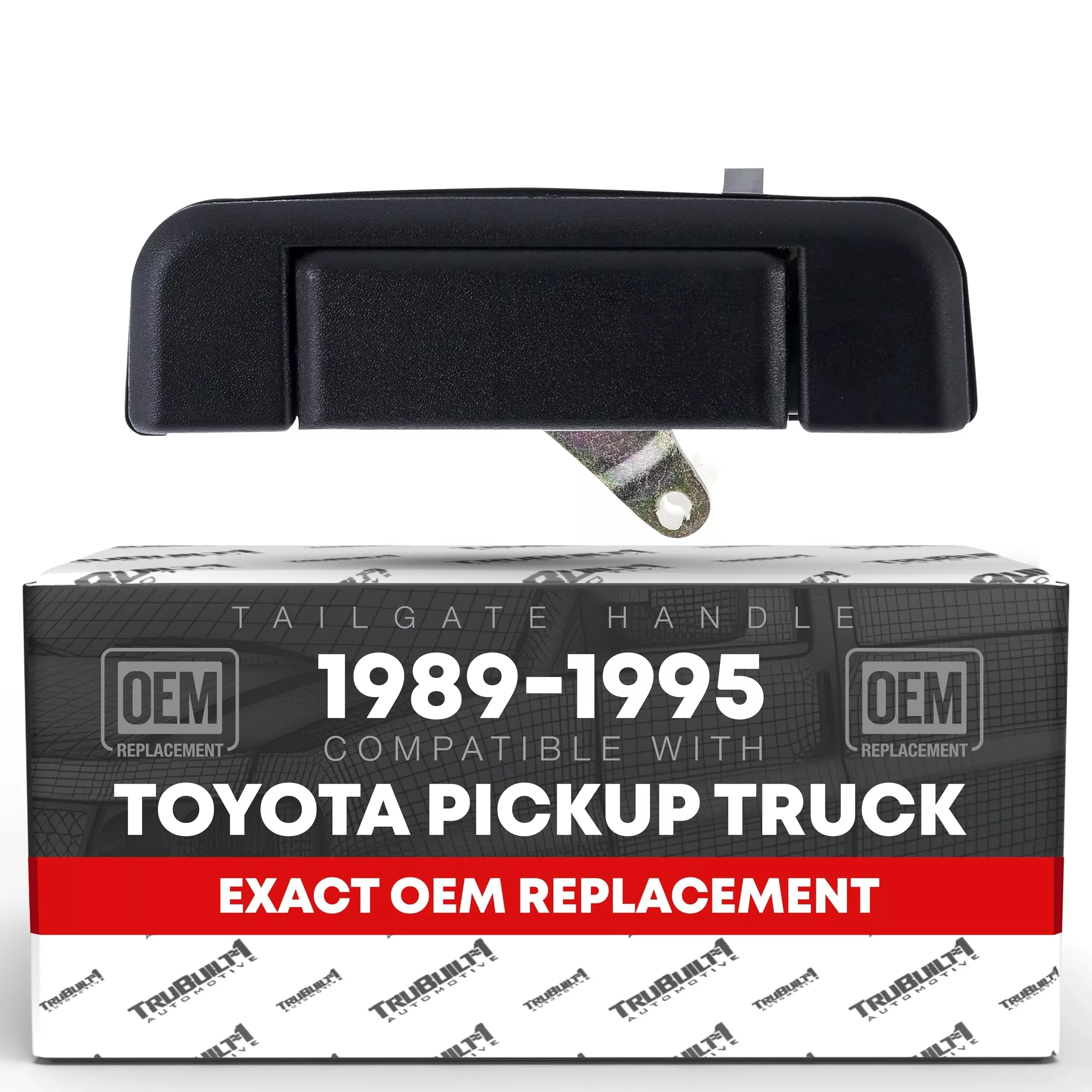 Tail Gate Handle Assembly Compatible with 1989-1995 Toyota 4Runner, Pickup - OEM Replacement Latch TO1915103, 69090-71010, 77103 - Platic Tailgate Handle