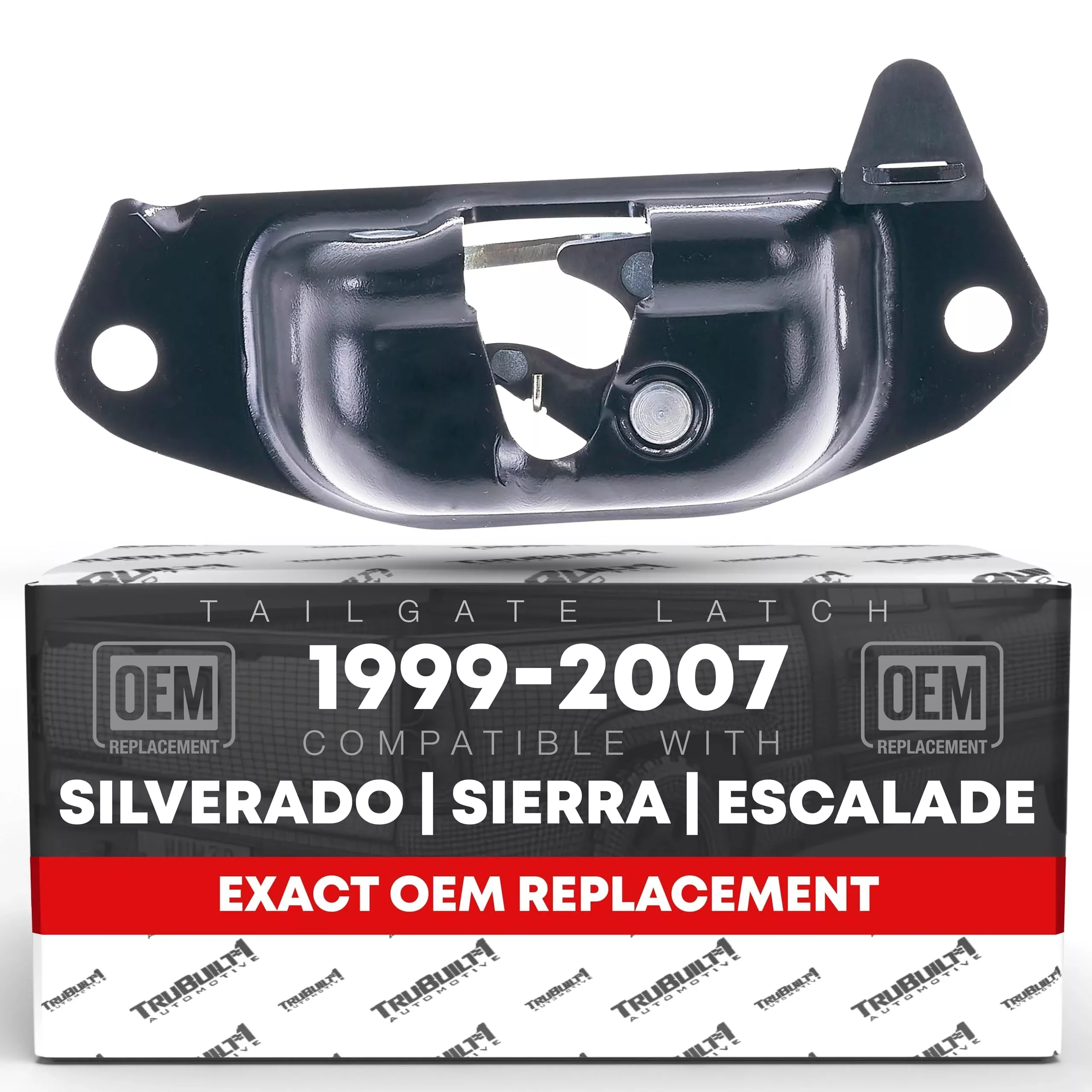 Tailgate Latch, Rear Left - Compatible with 1999-2007 Chevrolet Silverado 1500, 2500, 3500; 02-06 Avalanche; 99-07 GMC Sierra 1500, 2500, 3500; 02-06 Cadillac Escalade, ESV, EXT - Metal - OEM 1592194 - Left Tailgate Latch
