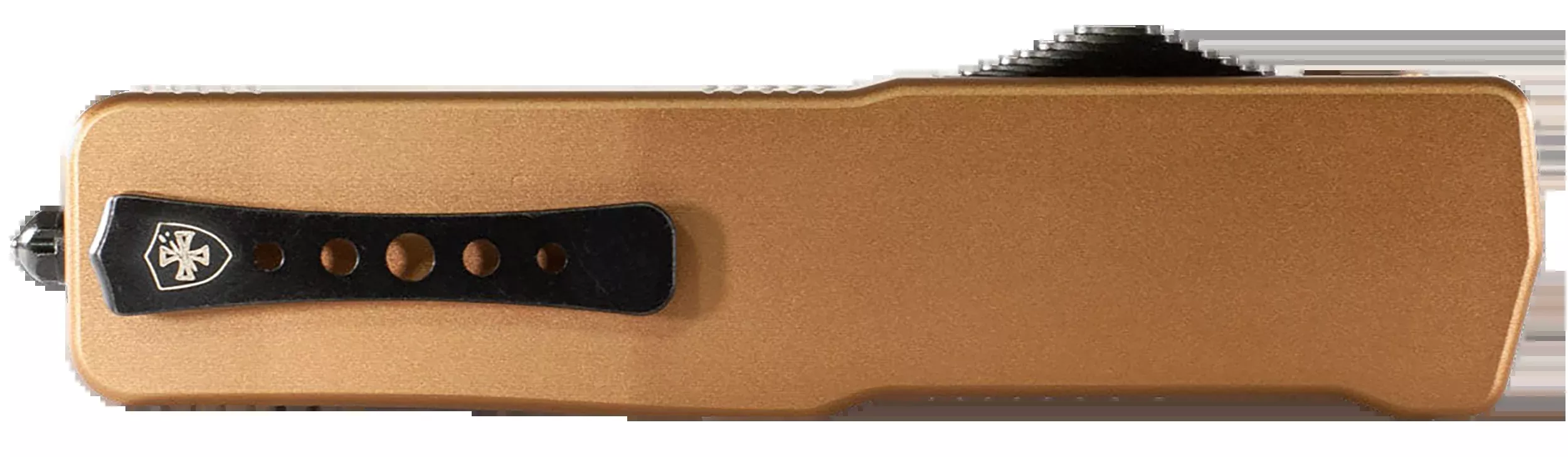 Templar Knife LAAB121 Premium Lightweight Large 3.50" OTF Dagger Plain Black Oxide Stonewashed Powdered D2 Steel Blade/5.25" Bronze Anodized Aluminum Handle