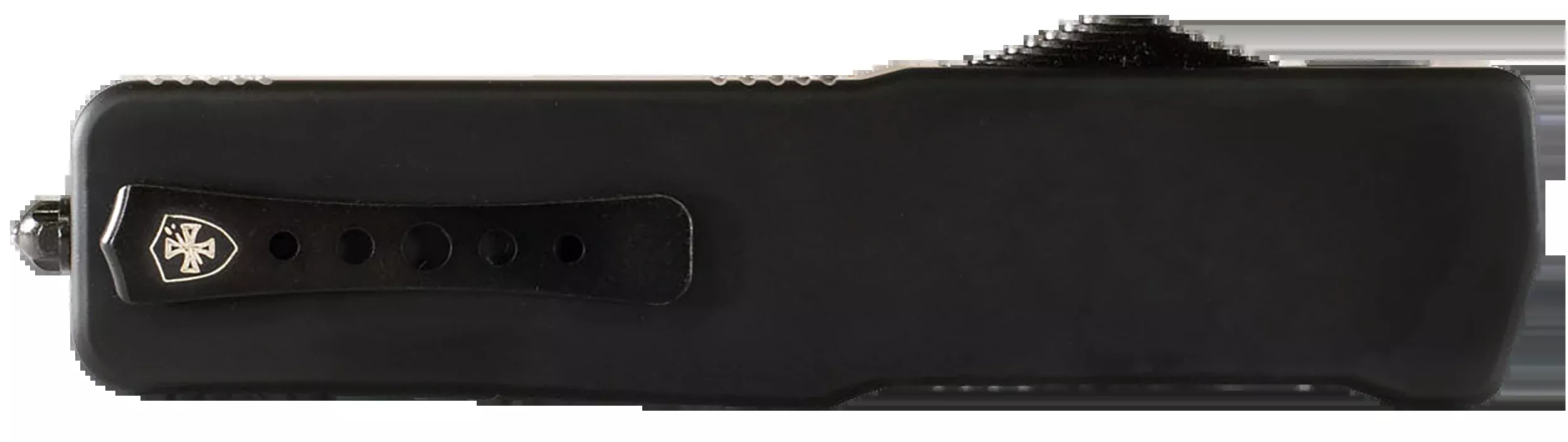 Templar Knife LABR321 Premium Lightweight Large 3.50" OTF Drop Point Plain Black Oxide Stonewashed Powdered D2 Steel Blade/5.25" Black Rubber/Aluminum Handle