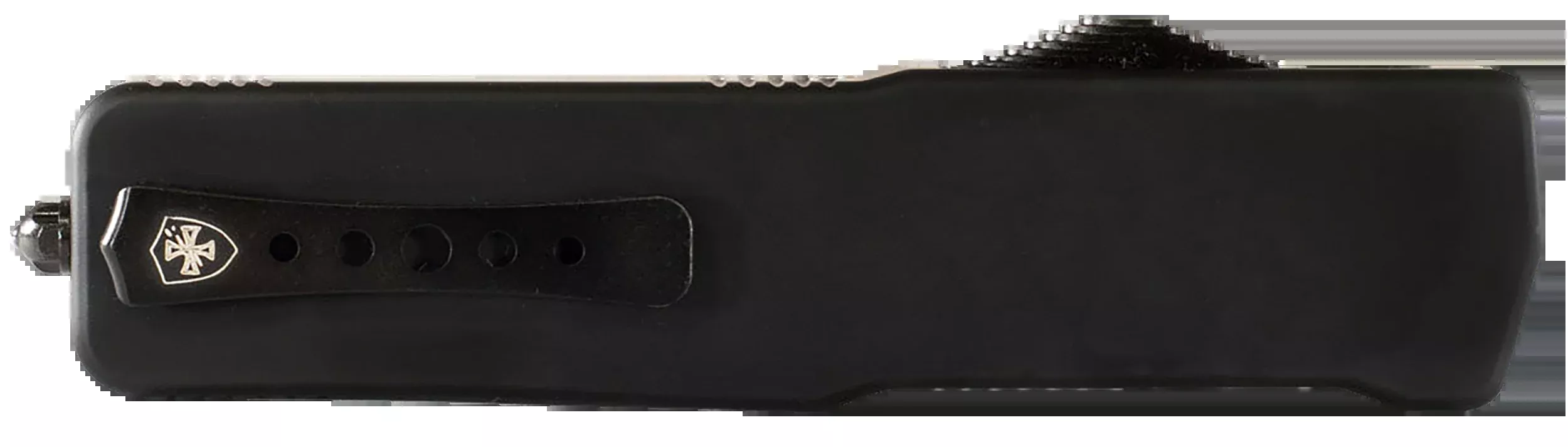 Templar Knife LZBR321 Premium Weighted Large 3.55" OTF Drop Point Plain Black Oxide Stonewashed Powdered D2 Steel Blade/5.25" Black Rubber/Aluminum Zinc Alloy Handle