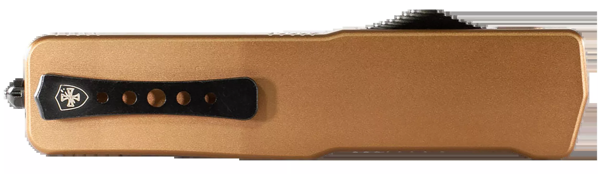 Templar Knife SAAB221 Premium Lightweight Small 3" OTF Tanto Plain Black Oxide Stonewashed Powdered D2 Steel Blade/4.50" Bronze Anodized Aluminum Handle