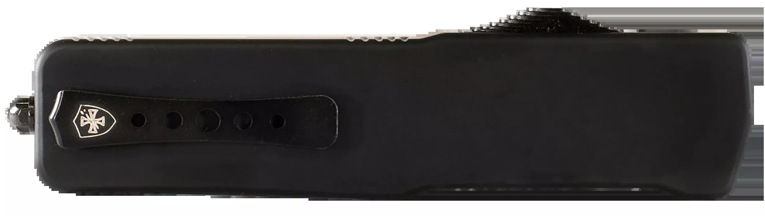 Templar Knife SABR321 Premium Lightweight Small 3" OTF Drop Point Plain Black Oxide Stonewashed Powdered D2 Steel Blade/4.50" Black Rubber/Aluminum Handle