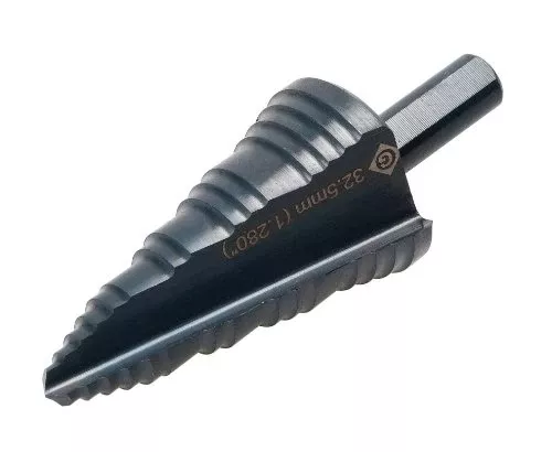 Tempo Greenlee 36022 Kwik Stepper Multi-Hole Step Bit ISO-16 to ISO-32, Hole Sizes from ISO-16 Through ISO-32