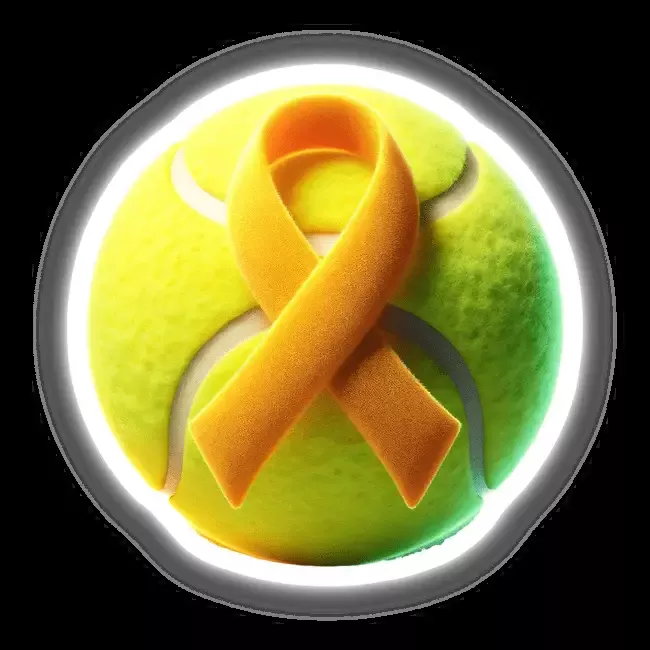 Tennis Ball Yellow Awareness Ribbon