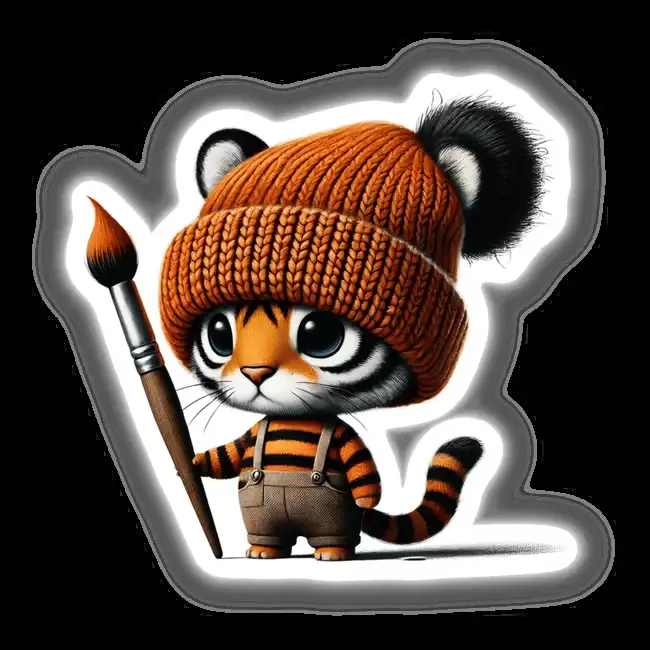 Tiger Gnome with Paintbrush