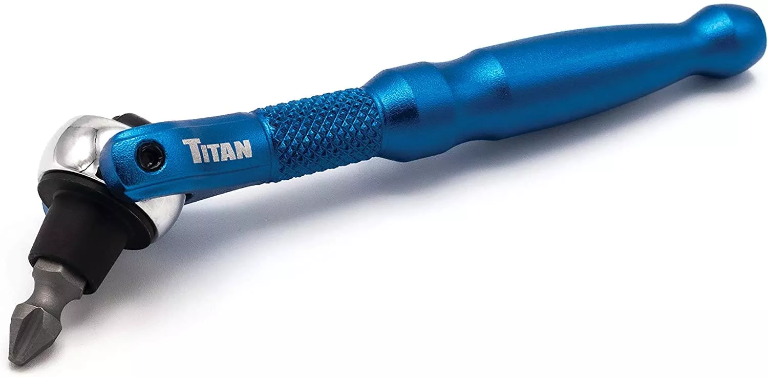 Titan 11315-BL Blue 1/4" Swivel Head Micro Bit Driver