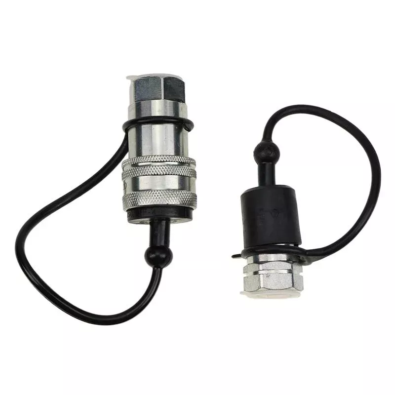 TL37 1/2" NPT Thread 1/2 Ag Hydraulic Quick Connect Coupler Poppet Valve Pioneer for Bobcat Caterpillar Kubota CASE JCB Thomas Gehl Volvo ASV Tractor Skid Steer