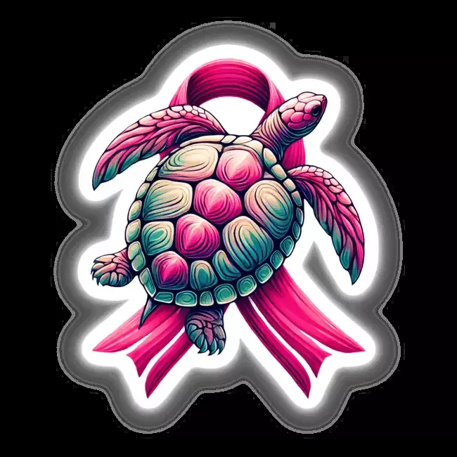 Turtle Pink Ribbon Breast Cancer
