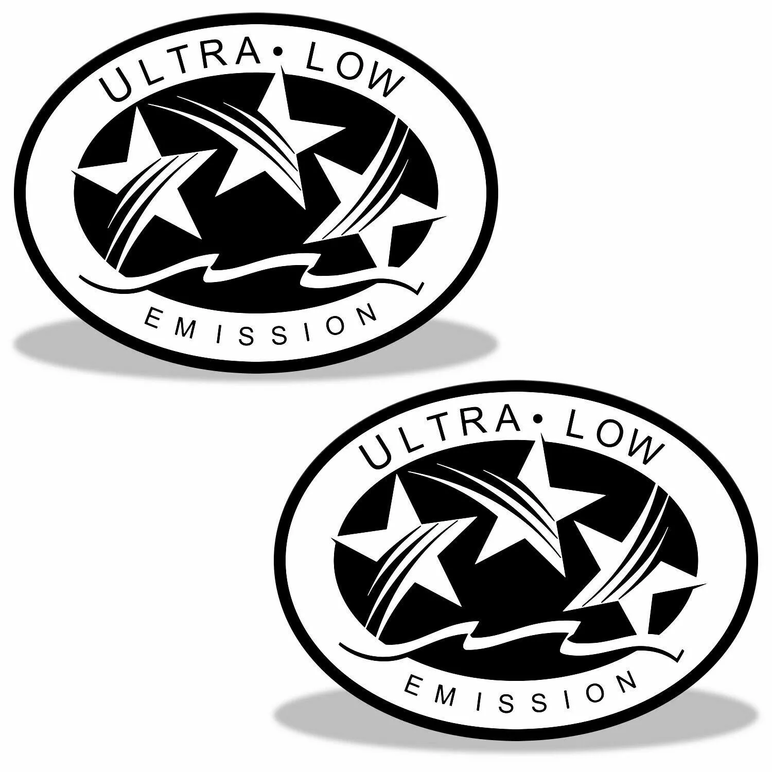 ” Ultra Low Emission 3 Star DOT ” Boat Outboard Decals (2PC) – OEM New Oracle