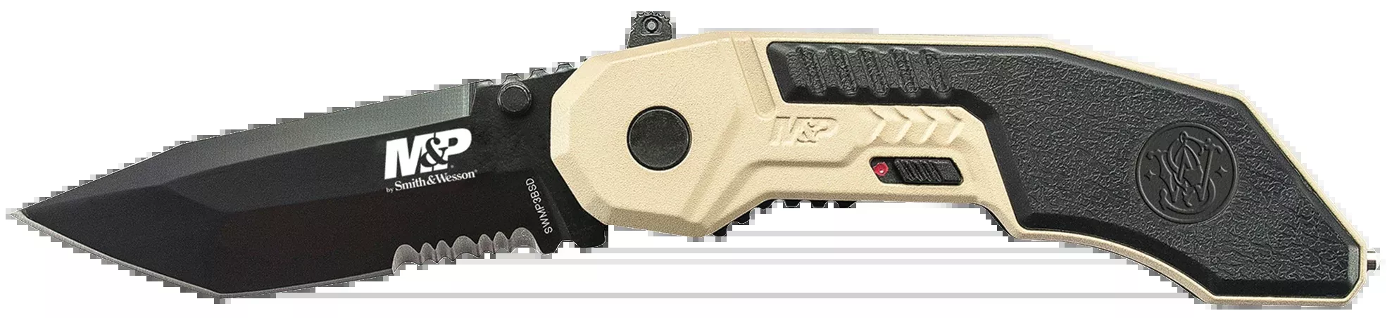 Uncle Henry SWMP3BSDCP M&P M.A.G.I.C. 2.80" Folding Part Serrated Black Oxide 4034 SS Blade 4.30" Aluminum Handle Includes Pocket Clip