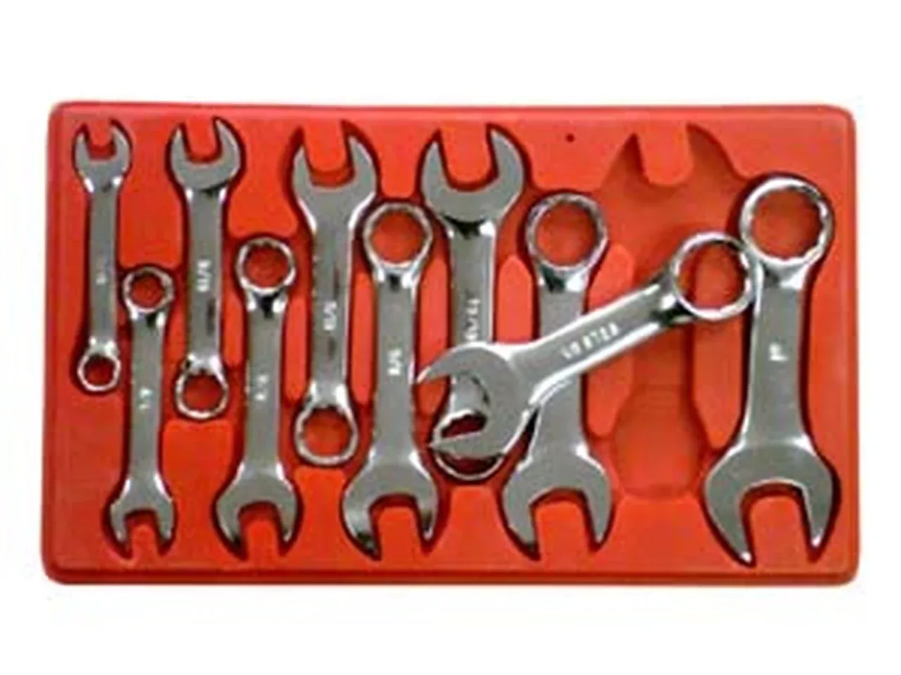 V8 Tools 710 10 Piece SAE Stubby Wrench Set