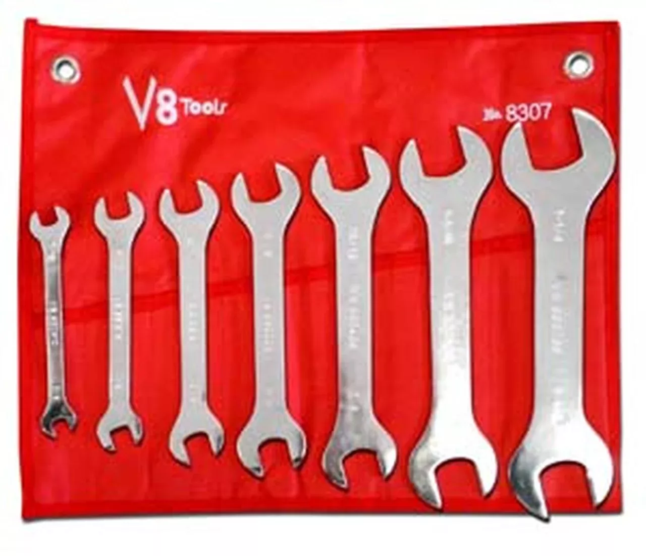 V8 Tools 8307 7 Piece SAE Super Thin Wrench Set