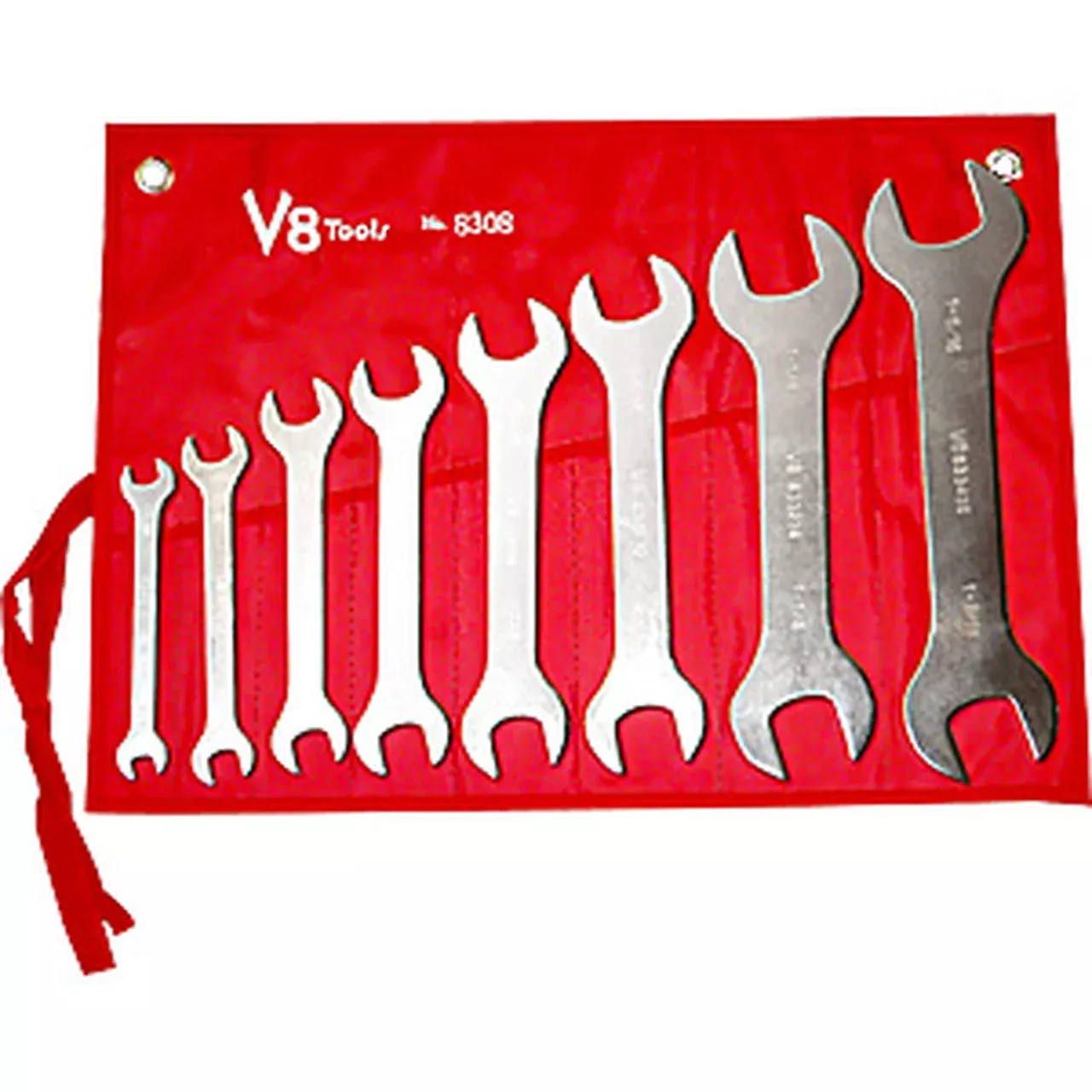 V8 Tools 8308 8 Piece SAE Super Thin Wrench Set