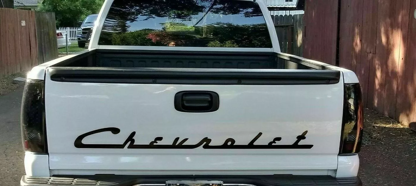 Vintage Chevrolet Chevy Script Body Tailgate Decal New Custom 1PC Tahoe GMC