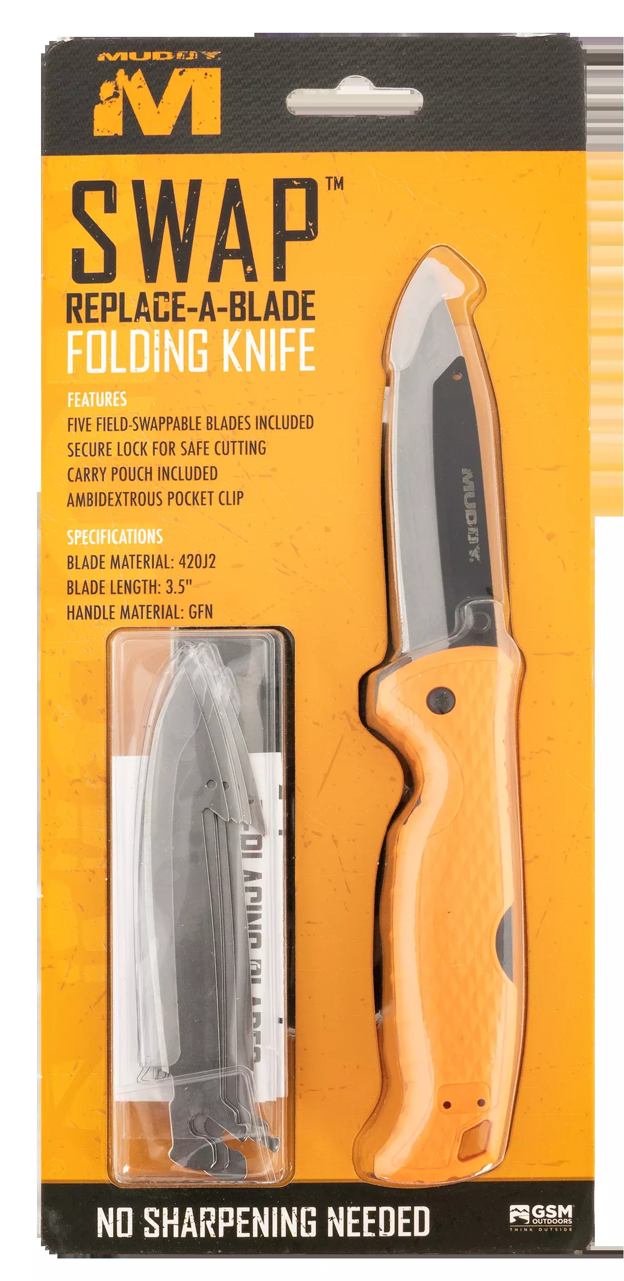 Walkers Game Ear , Muddy Mud-fl-35rb5pz Swap Replace-a-blade Knf