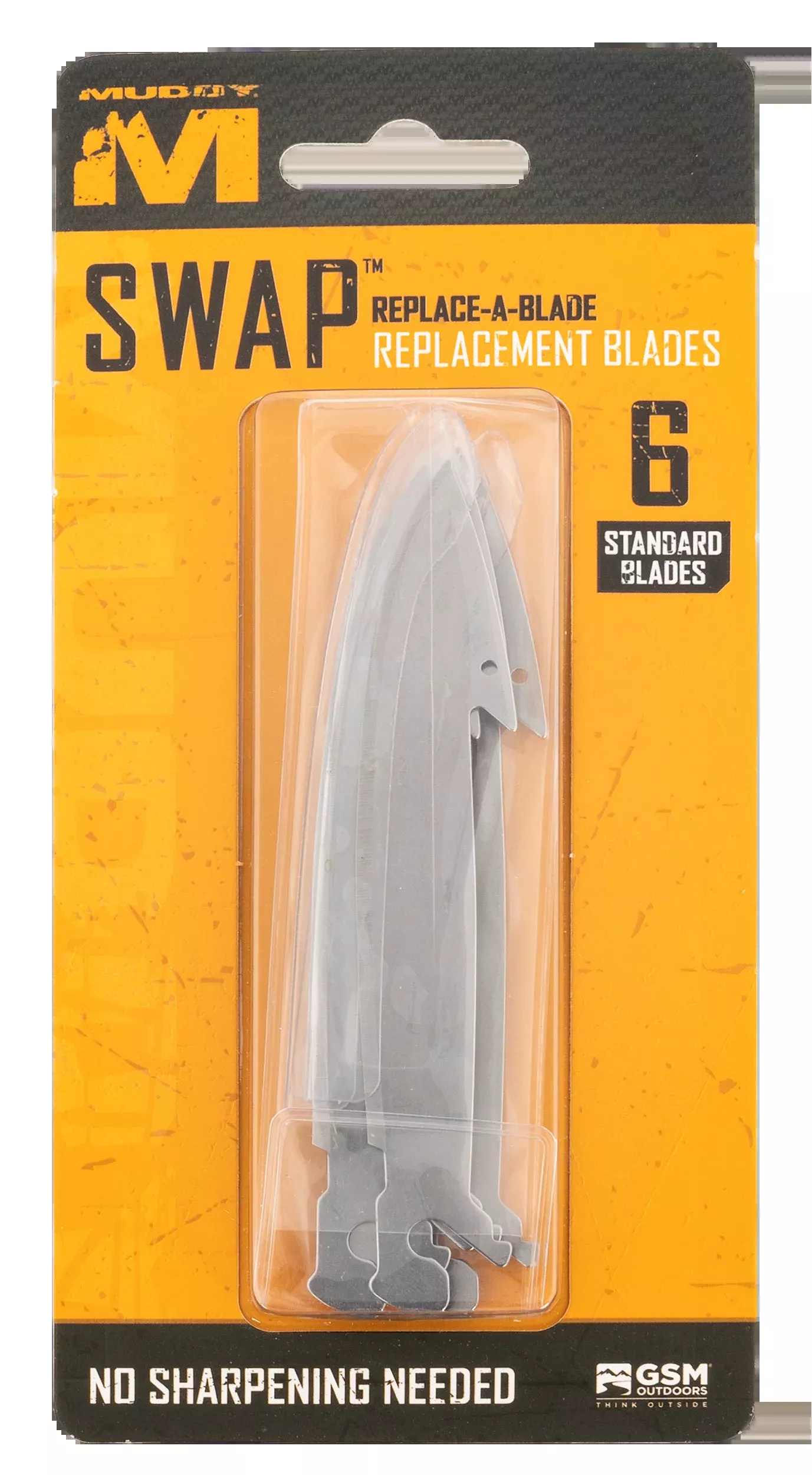 Walkers Game Ear , Muddy Mud-fl-35rbr-6pkch Swap Replace-a-blade Knf