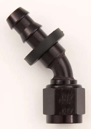 Xrp-Xtreme Racing Prod. #8 45 Deg Push-On Hose End Black