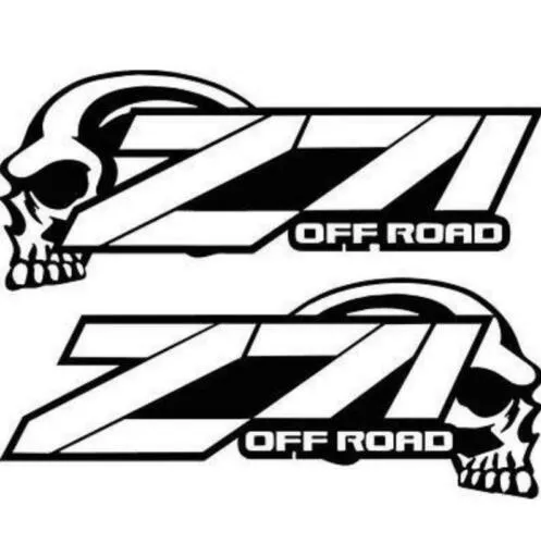 z71 skull off-road punisher edition 4×4 off-road Body Decal Sticker 2PC Chevy
